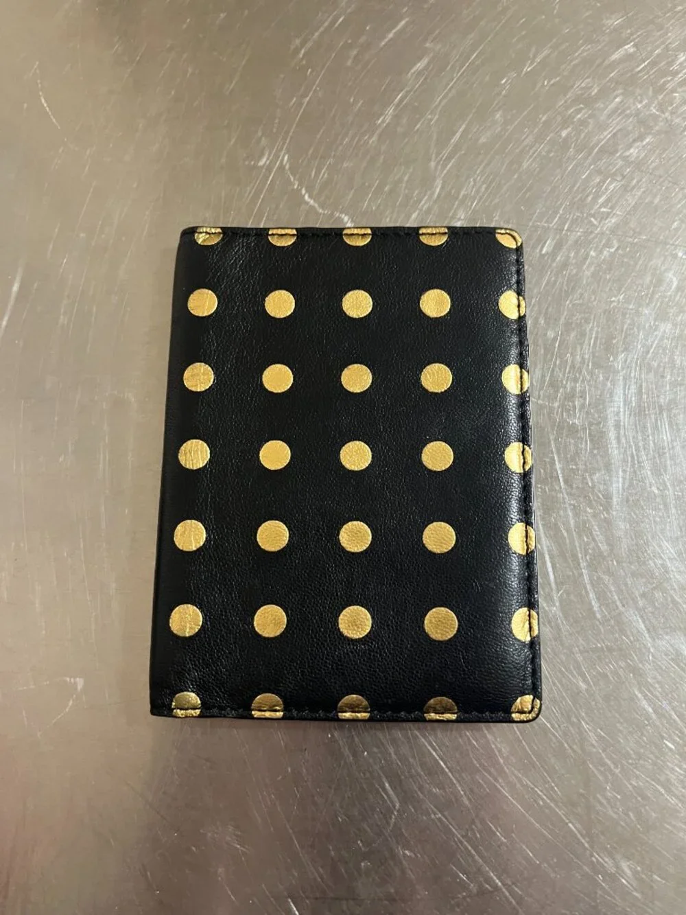 KATE SPADE Saturday Polka Dot Black Passport Holder